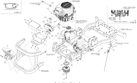 Engine Accessories Diagram and Parts List for ZTXS4-54KH (47RSCAB7A10)(2023) Cub Cadet Lawn Tractor